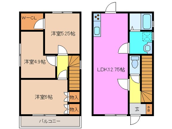 高茶屋駅 徒歩20分 1階の物件間取画像